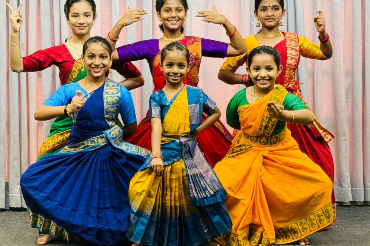 Kuchipudi dance performance by student at Bhavayami Indian classical dance school Kuwait
